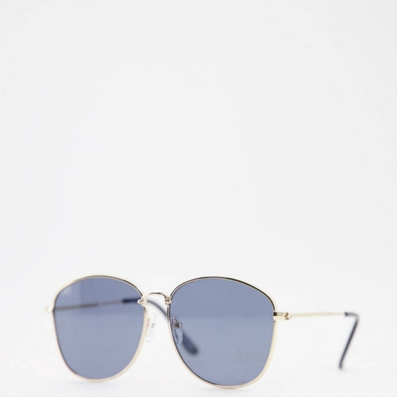 ASOS DESIGN | Metal Square Round Sunglasses w/ Smoke Lens in Gold NWT - Picture 8 of 10